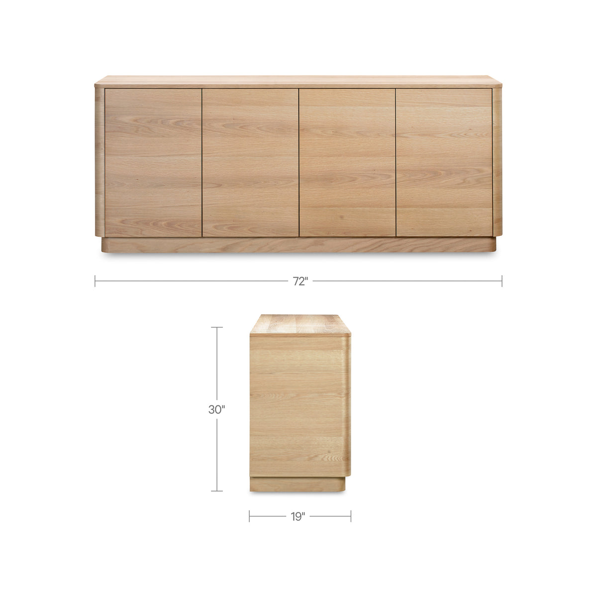 Round Off Sideboard – 72" Veneer Sideboard (2 Colors) (11)