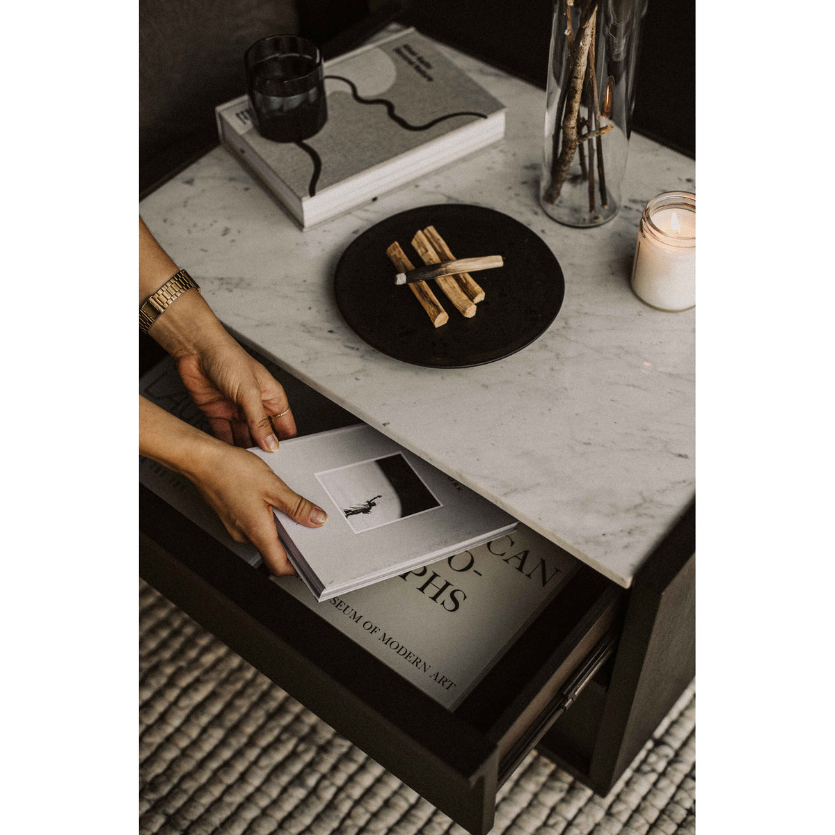 Ashcroft Nightstand – 26.5" Marble Top Nightstand (11)