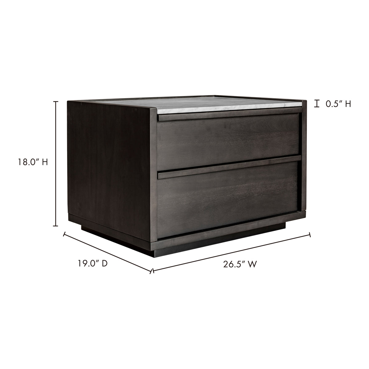 Ashcroft Nightstand – 26.5" Marble Top Nightstand (14)