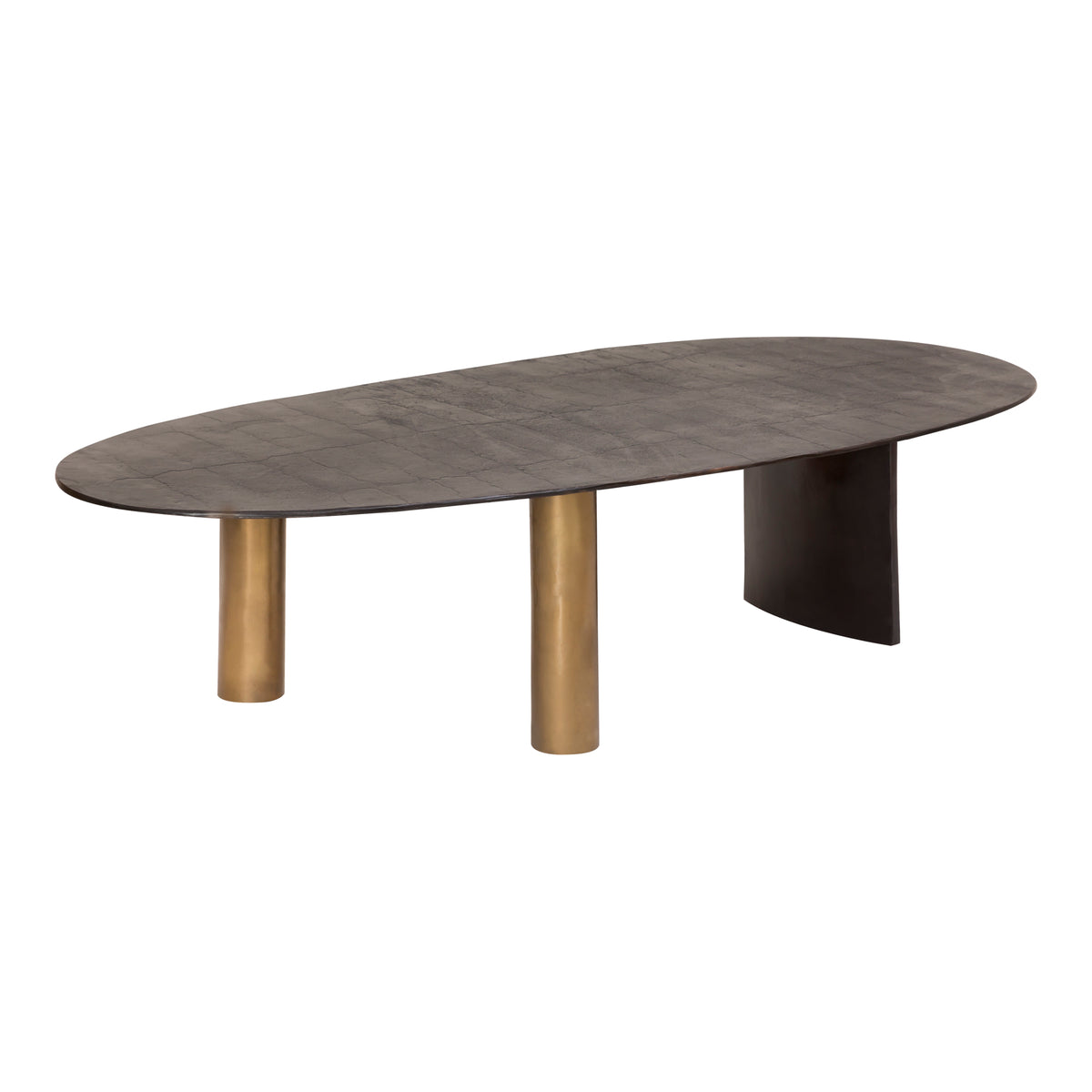 Nicko Coffee Table – 62.5" Oval Aluminum Coffee Table (3)