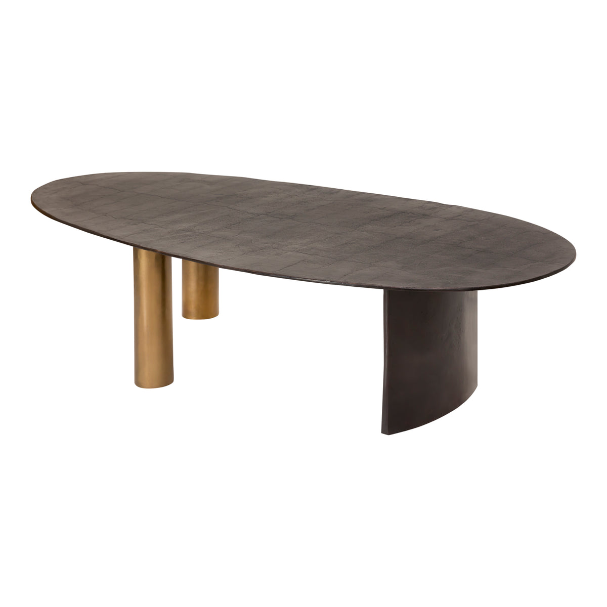Nicko Coffee Table – 62.5" Oval Aluminum Coffee Table (2)
