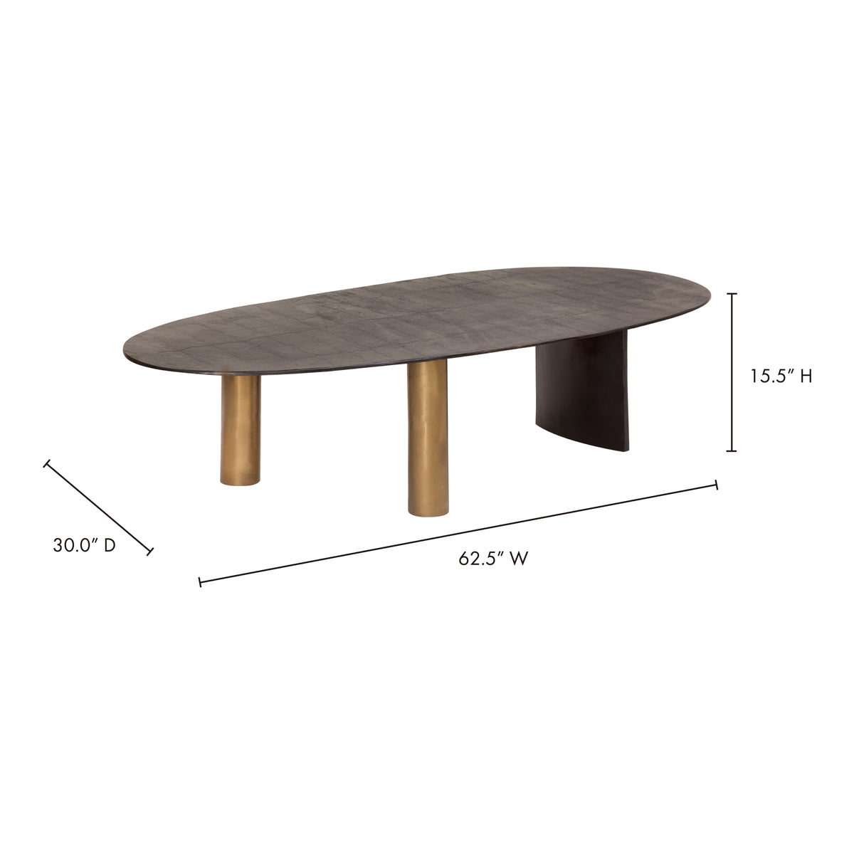 Nicko Coffee Table – 62.5" Oval Aluminum Coffee Table (7)