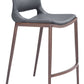 Ace Counter Stool (Set of 2) in Dark Gray & Walnut