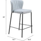 Linz Counter Stool (Set of 2) in Gray