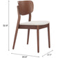 Kellua Dining Chair (Set of 2) in Beige & Walnut