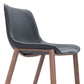 Magnus Barstool (Set of 2) in Black & Walnut