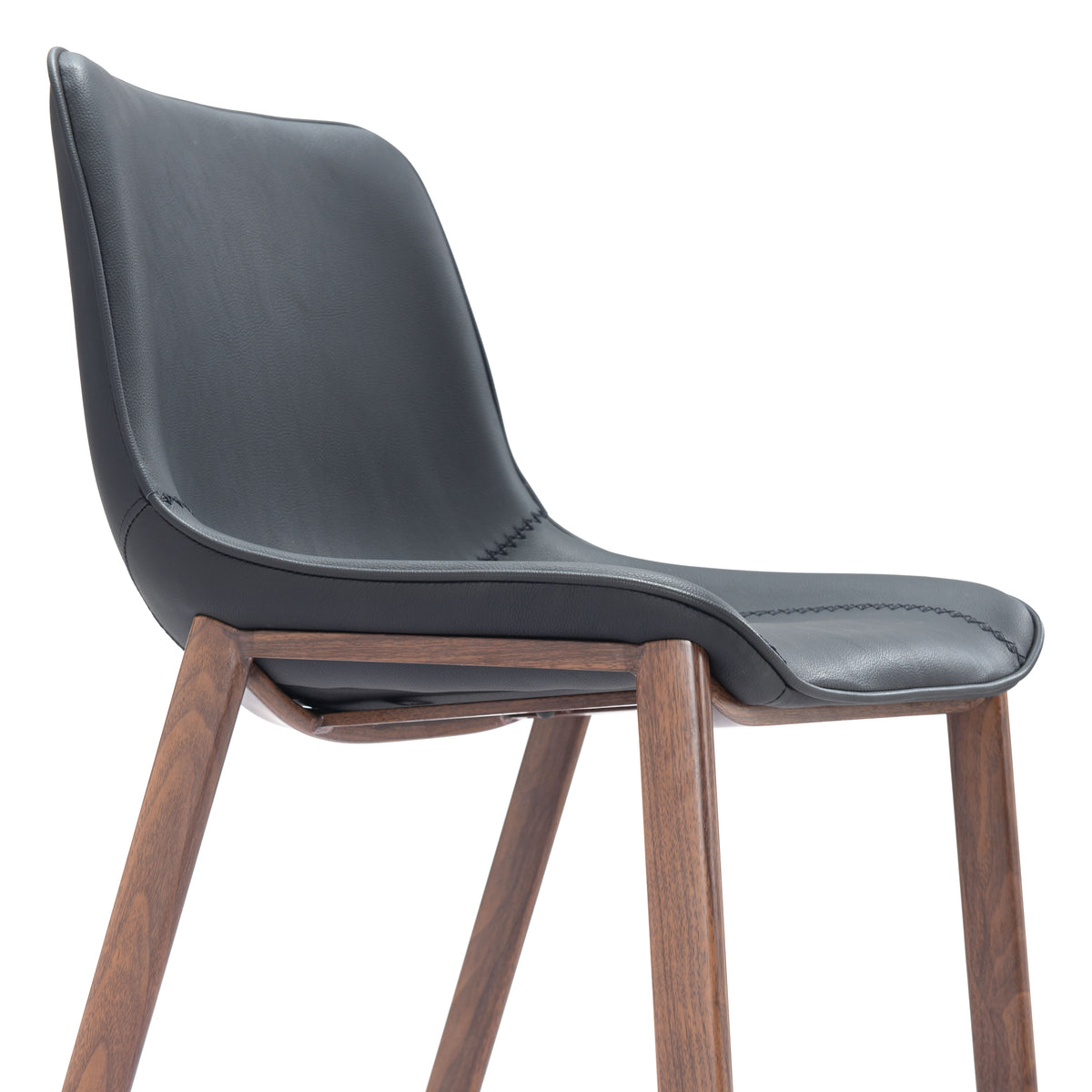 Magnus Barstool (Set of 2) in Black & Walnut