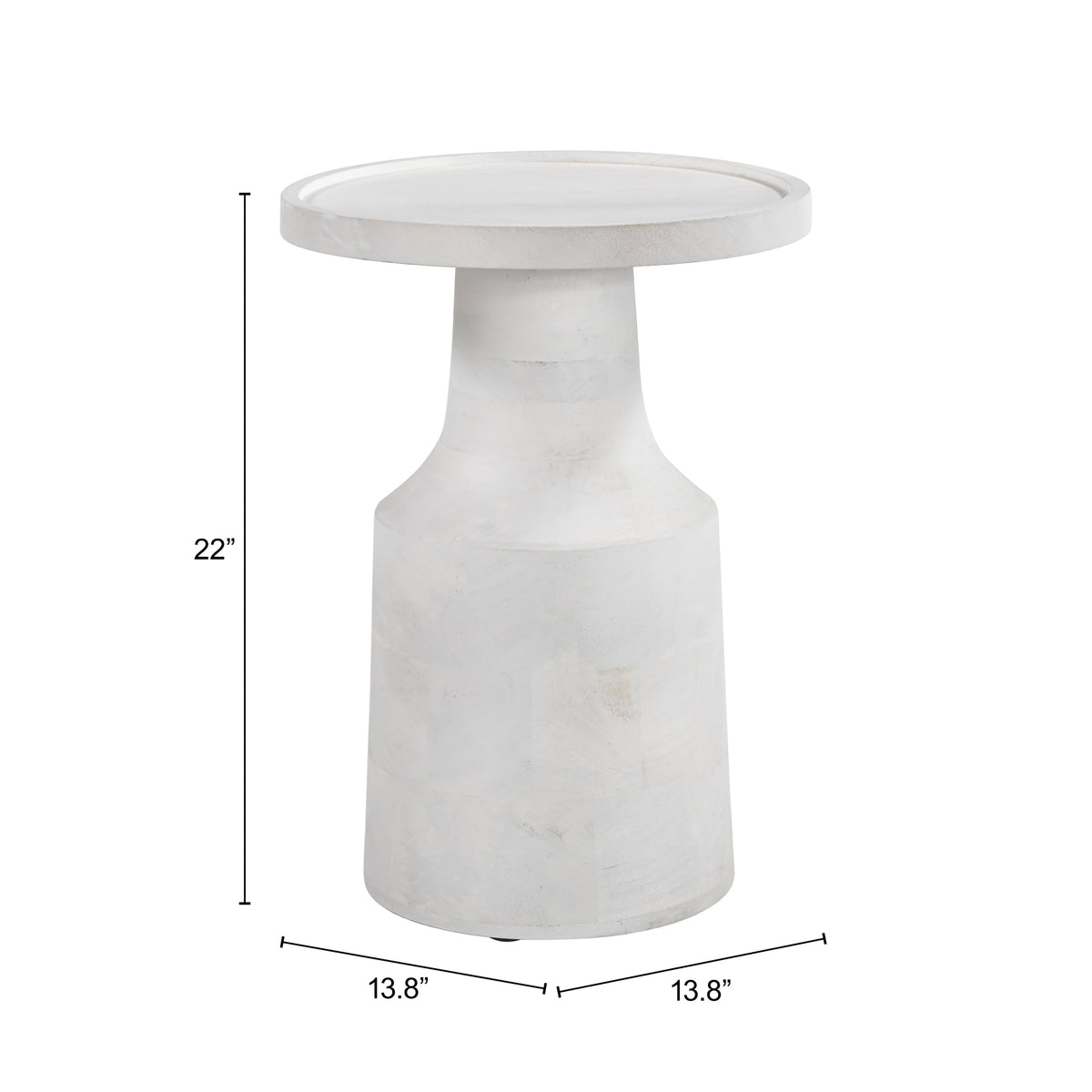 Cala White Side Table