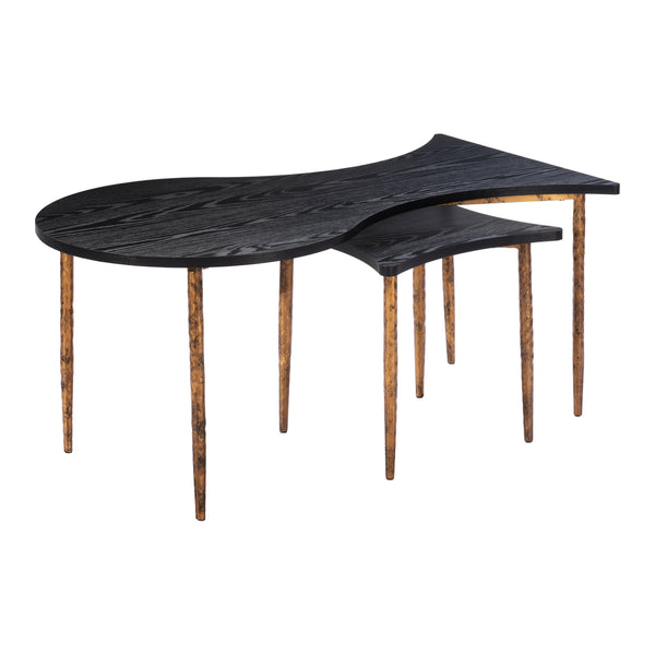 Norden Black & Bronze Coffee Table Set (2-Piece)