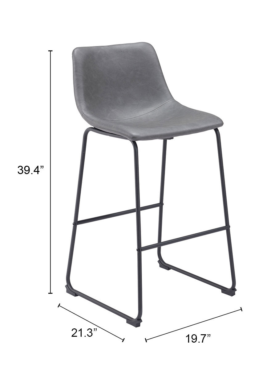 Smart Barstool (Set of 2) in Charcoal