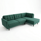 Talmadge Sectional Sofa – 120" L-Shaped, Made in USA - Velvet Antique Kelly Green - Velvet (7)