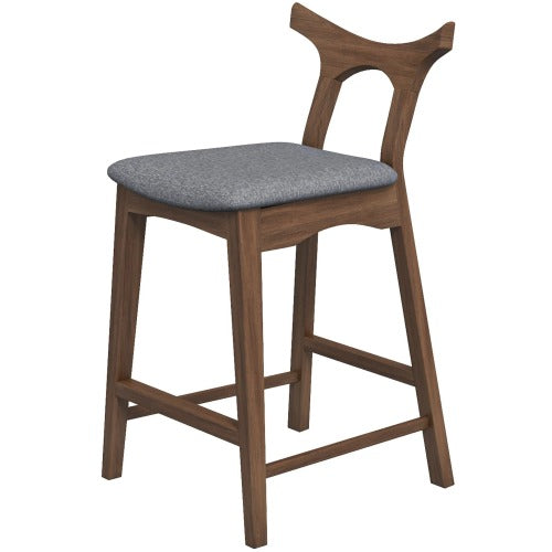 Sillas de bar Mid-Century modernas de madera maciza 'Hester' (juego de 2) 