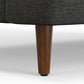 Livingston MCM Styled Fabric Sofa Loveseat, Charcoal Gray 76" - Revel Sofa 