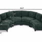 Kirwin Chenille Curved Modular Sectional Sofa – 8-Seat Semi-Circle Sectional - Green (13)