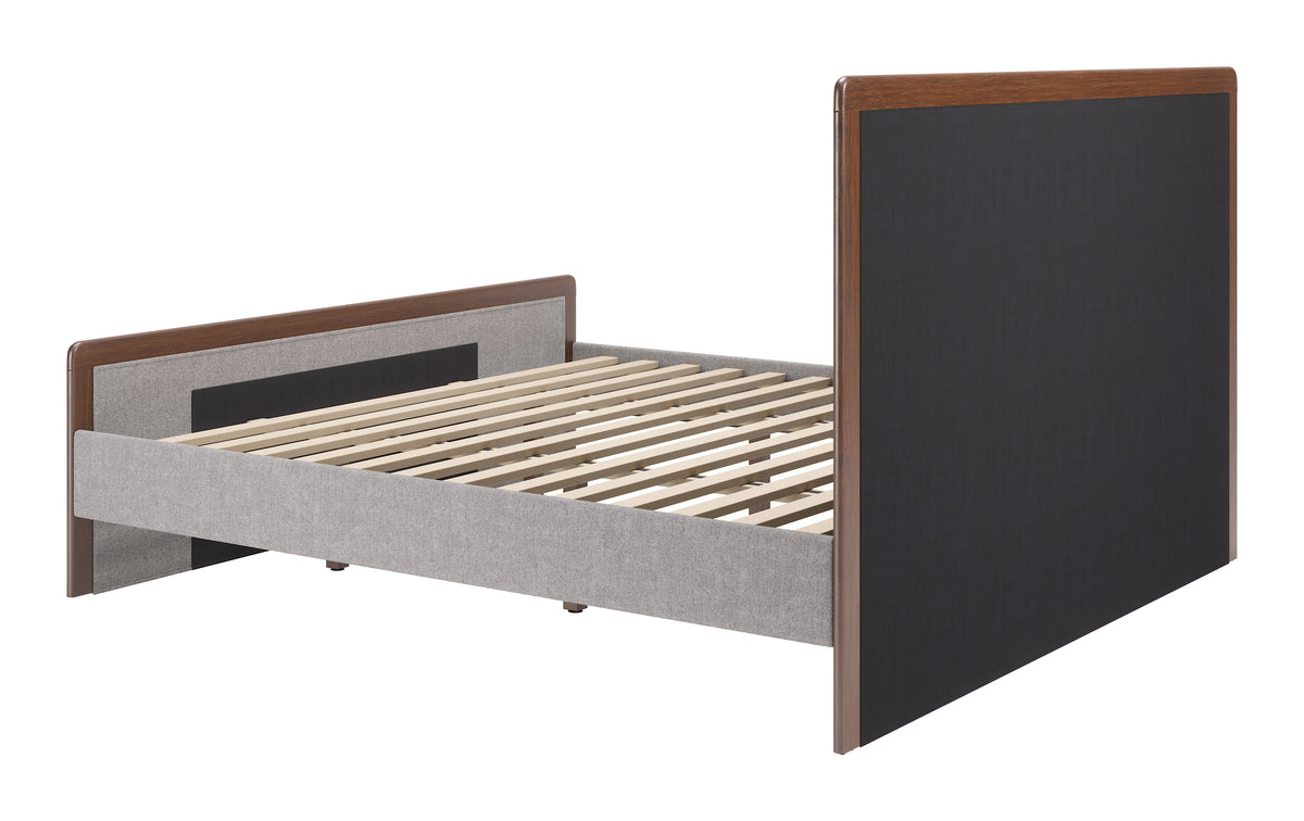 Somune Gray & Walnut King Bed