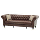 Barrington Faux Leather Chesterfield Sofa