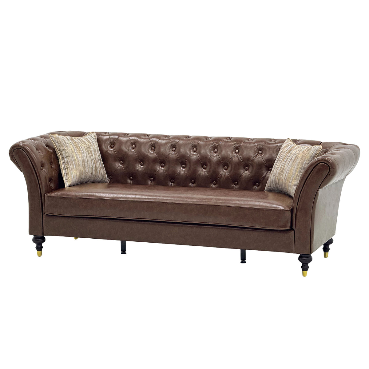 Barrington Faux Leather Chesterfield Sofa