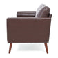 MCM Faux Leather Sofa 77'