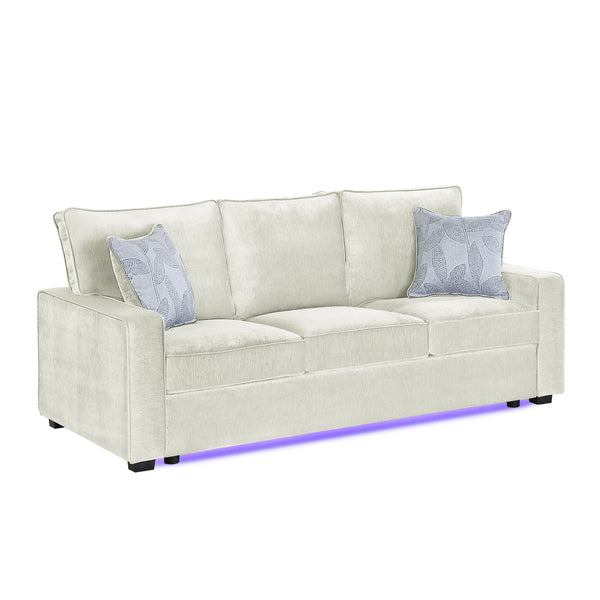 Rita Beige Textured Fabric Sofa – 86