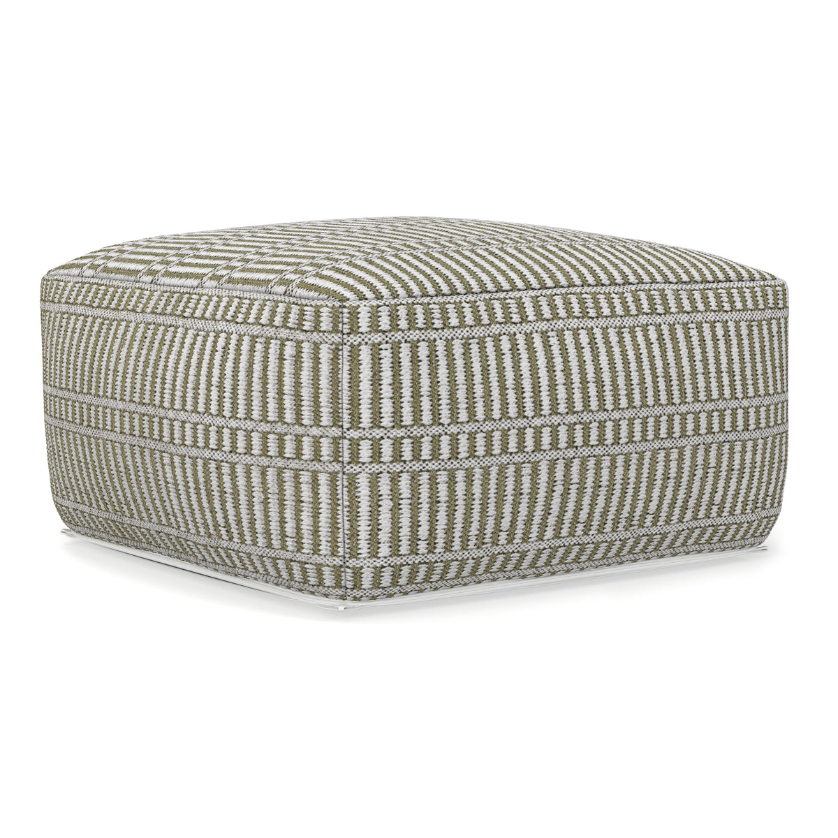 Safford Natural Polyester Pouf