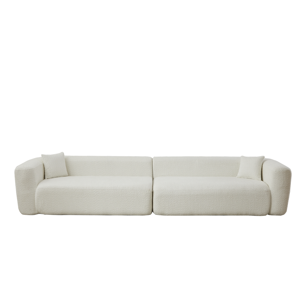 Halcyon beige chenille curved sectional sofa