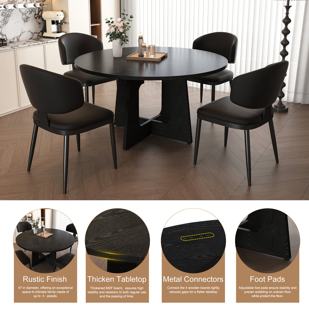 Kaia Round Dining Set