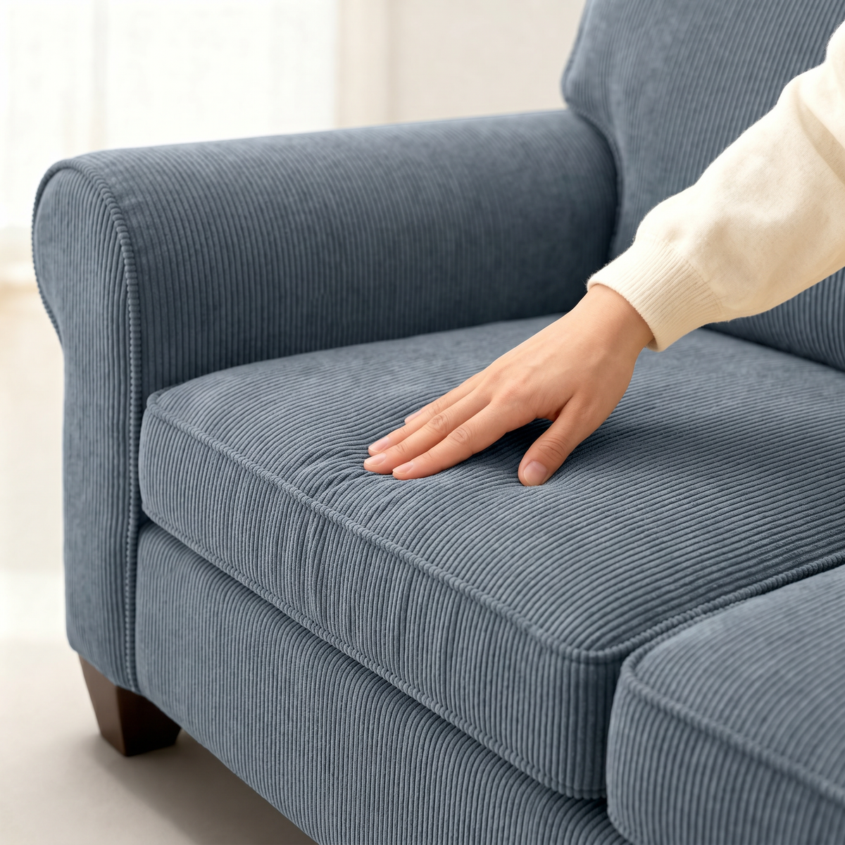 Augusta Sofa – Made in USA, Custom Fabric Options, 83" Classic Design - Leslie Peacock - Fabric (11)