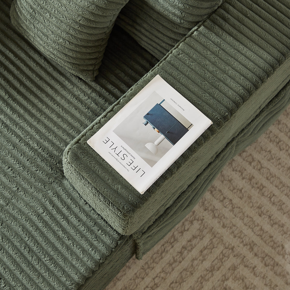 Sorrel U-Shaped Modular Sofa - Green (8)