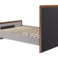 Somune Gray & Walnut Queen Bed