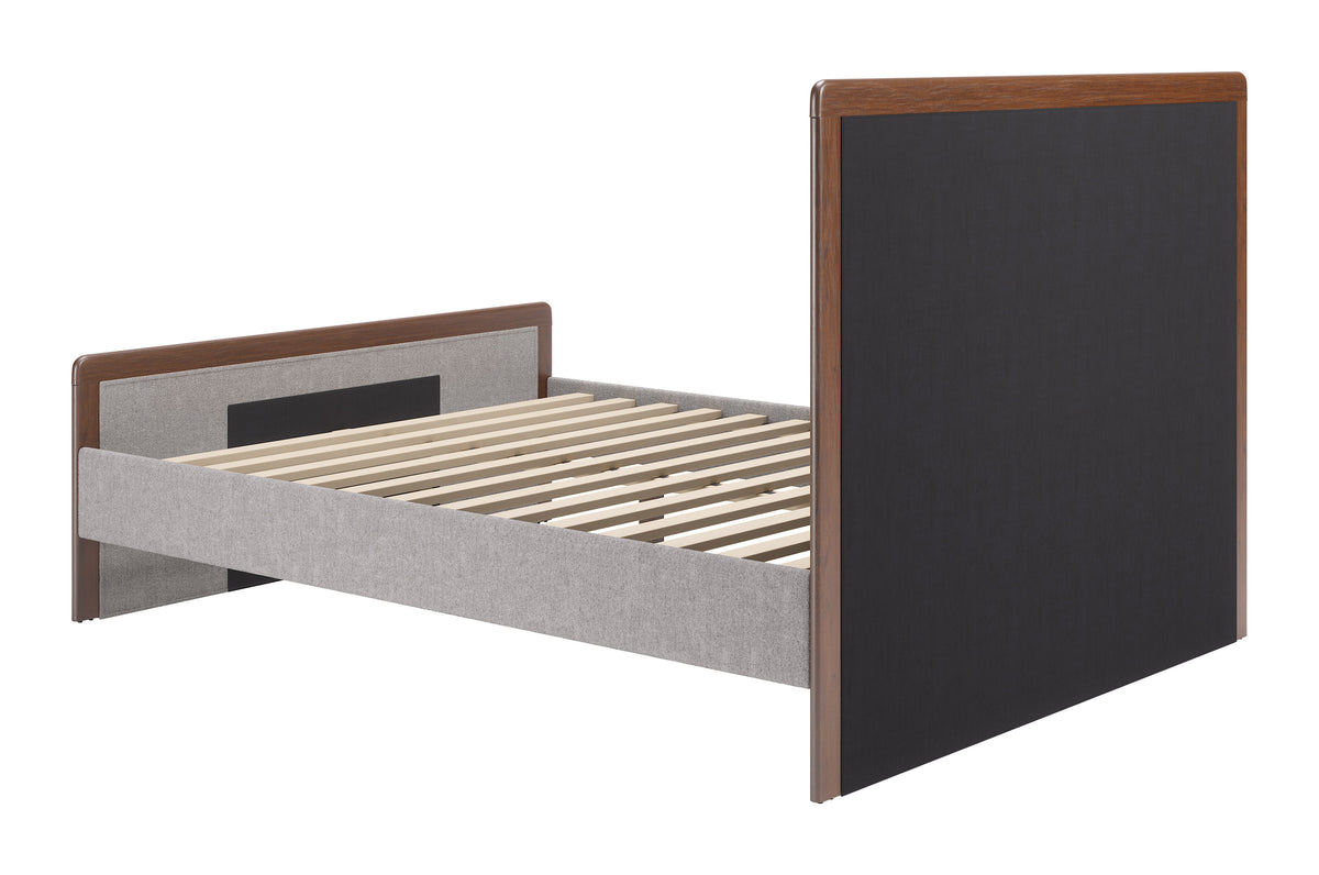 Somune Gray & Walnut Queen Bed