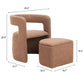 Atria Tawny Brown Accent Chair & Ottoman