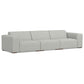 Modern Minimalist Gray Sofa – Boxy Contemporary Couch for Living Rooms (2 Sizes)
