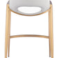 Desi Counter Stool (Set of 2) in White & Gold