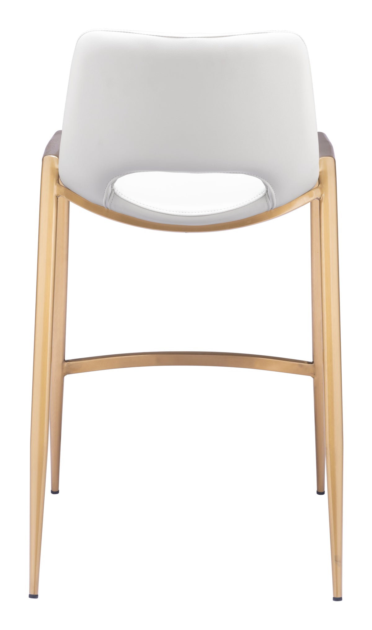 Desi Counter Stool (Set of 2) in White & Gold
