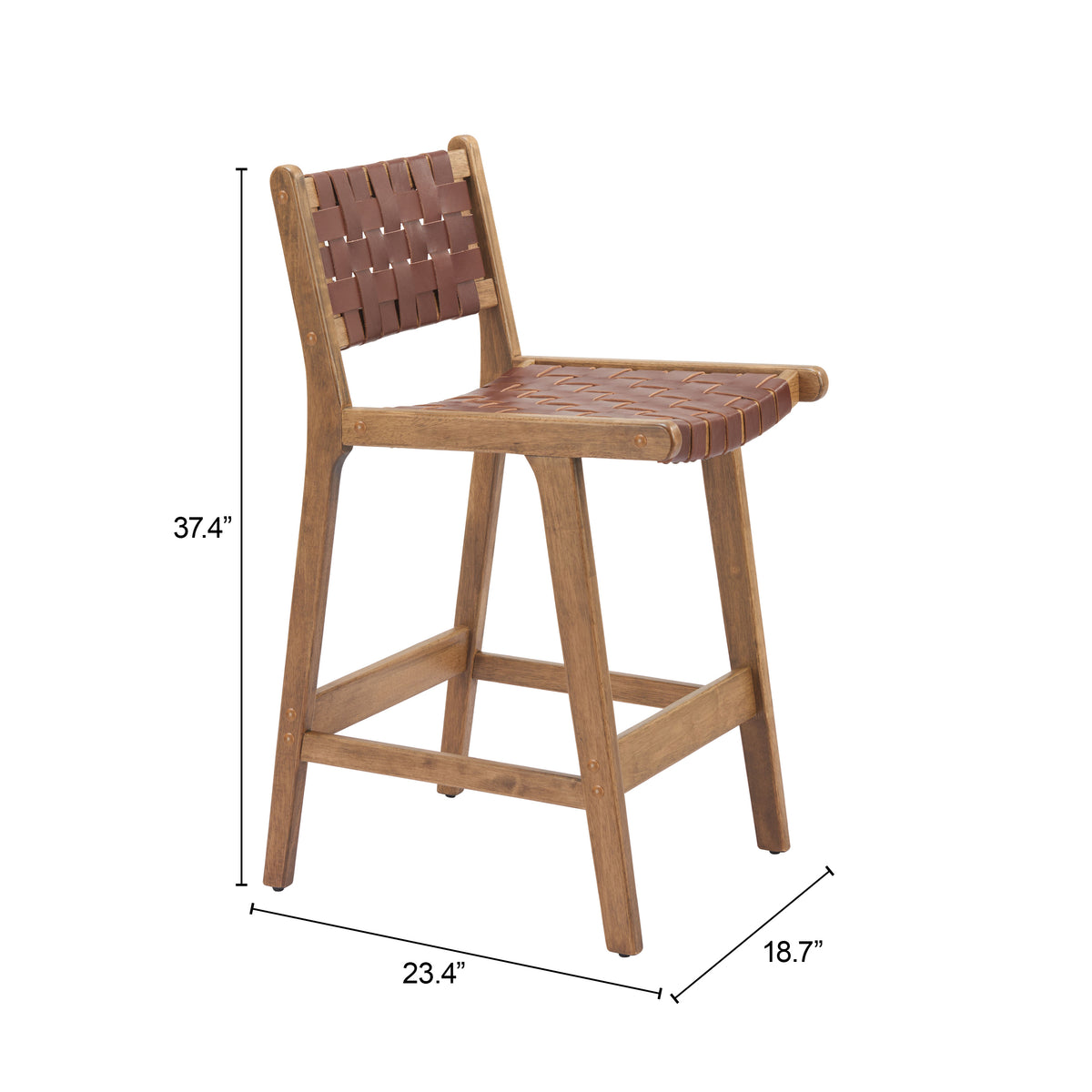 Feder Brown Counter Stool (Set of 2)