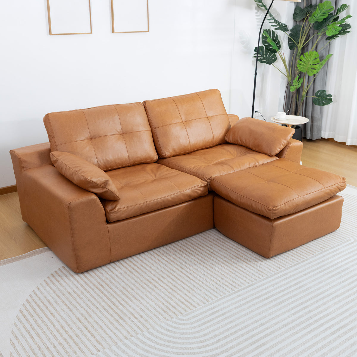 Delano Faux Leather Sectional Sofa