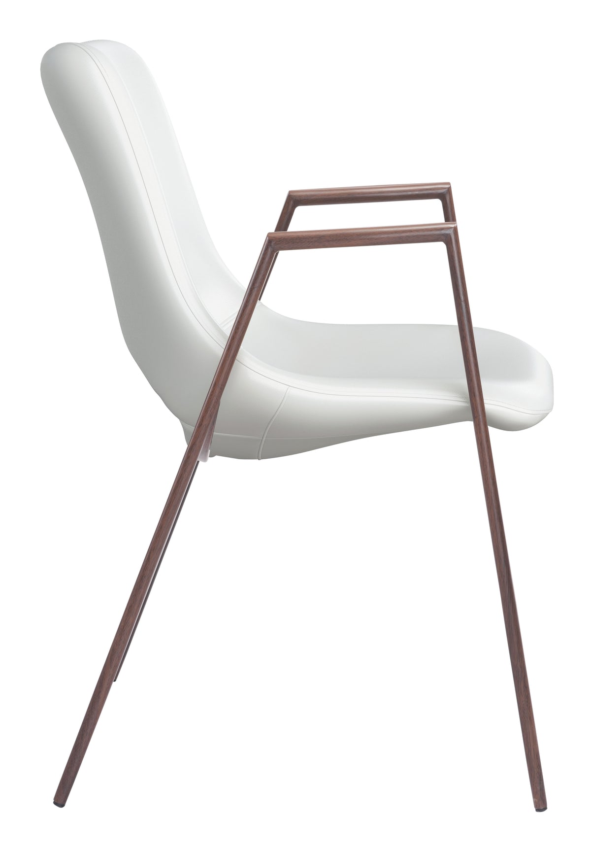 Desi Dining Chair (Set of 2) in White & Walnut