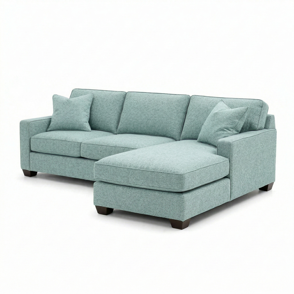 Clifford L-Shaped Sectional Sofa – Made in USA, 9 Fabric Options - Leslie Robins Egg - Fabric (1)