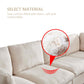 Modern Modular U-Shape Dual Chaise Sofa Sectional 129'