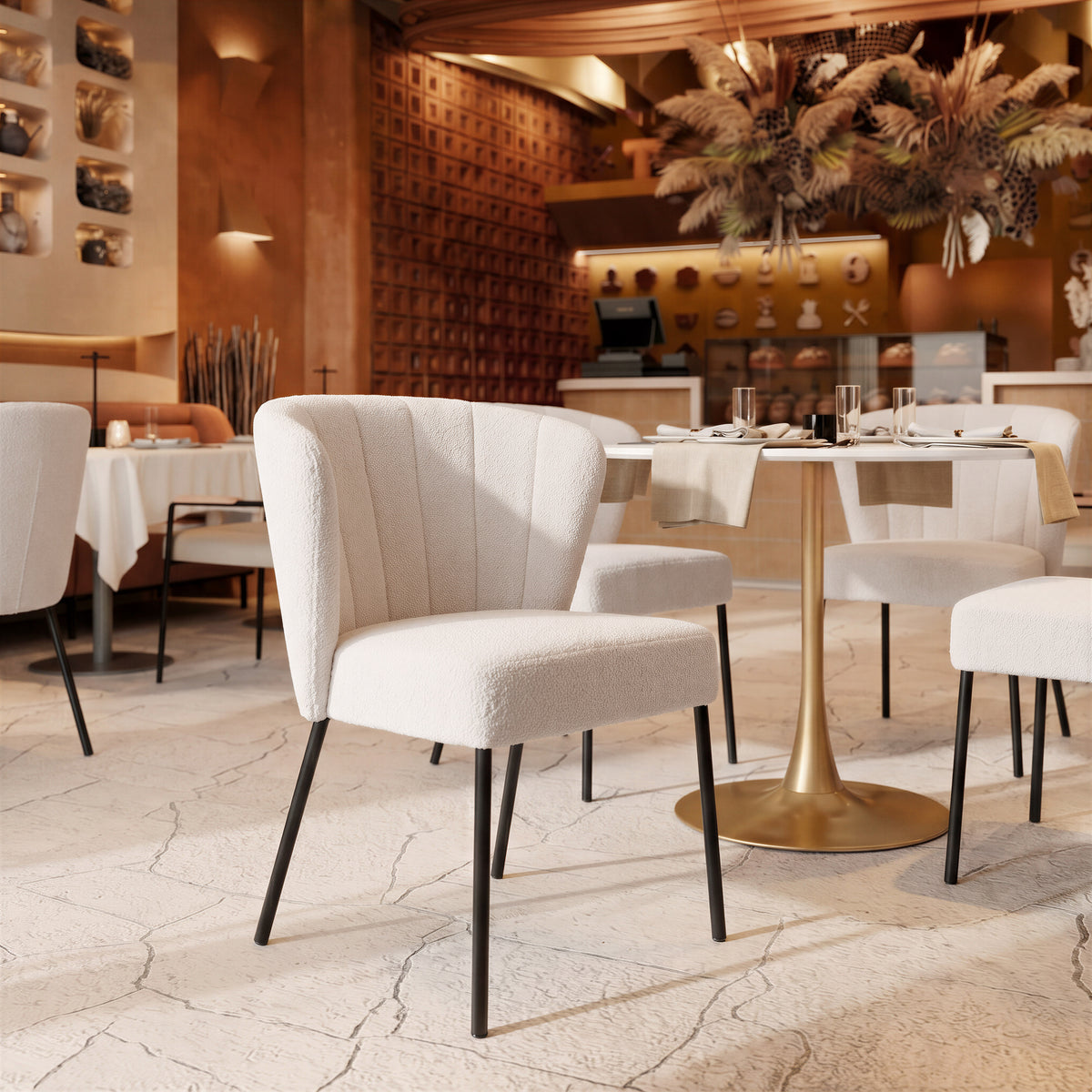 Aimee Dining Chair (Set of 2) in Cream