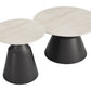 Camella Light Beige & Black Coffee Table Set (2-Piece)