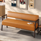 Belden Diamond-Quilted Faux Leather Bench