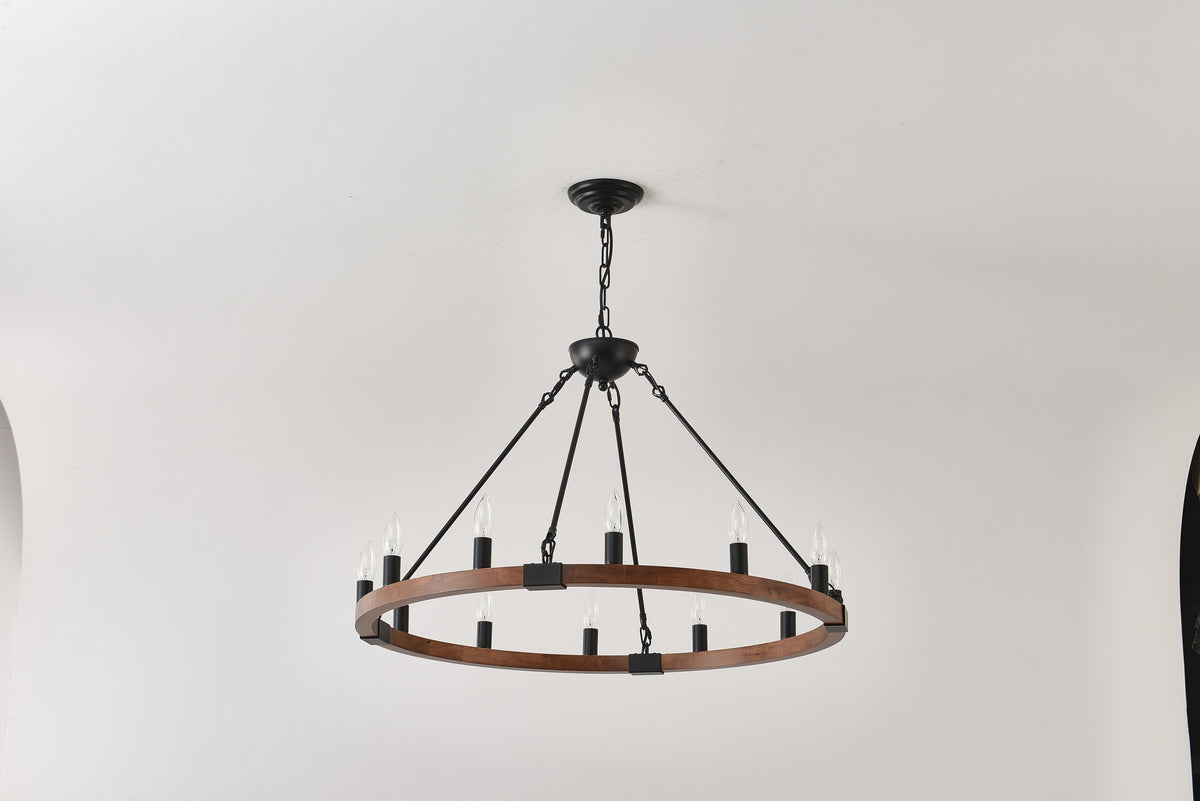 Vero Wagon Wheel Chandelier