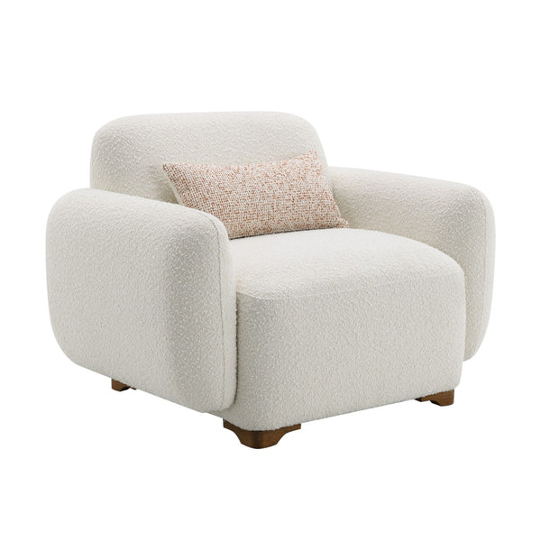 Darius Beige Boucle Accent Chair – 43