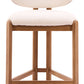 Rosetta Beige & Walnut Counter Stool (Set of 2)