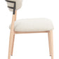 Equinox Oyster Gray & Natural Armless Dining Chair (Set of 2)