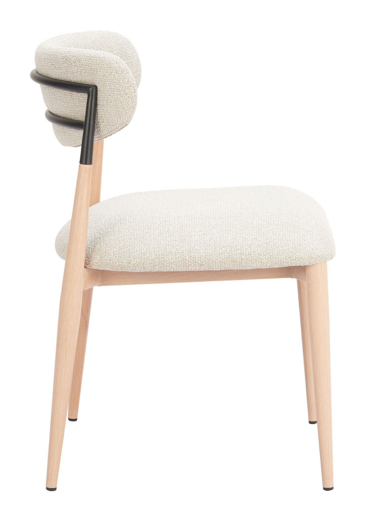 Equinox Oyster Gray & Natural Armless Dining Chair (Set of 2)