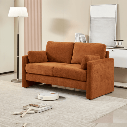 Small Contemporary Loveseat Sofa 58" (4 Colors)