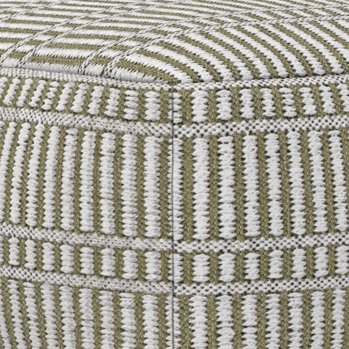 Safford Natural Woven Polyester Pouf