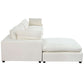 Modular Cloud Sofa Sectional w/ Ottoman 176' (2 Colors)